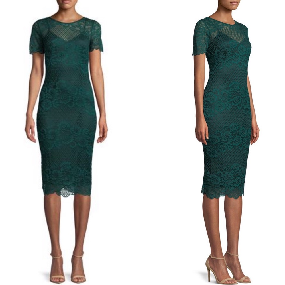 Donna Ricco green lace dress